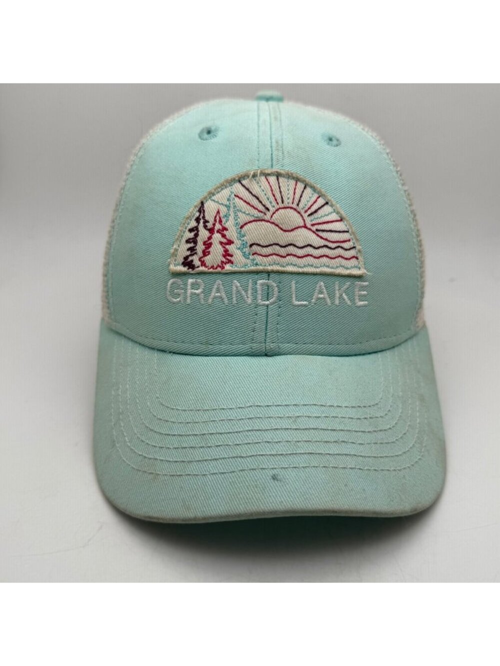 Grand Lake Trucker Hat Aqua Mesh Snapback Adjustable Cap